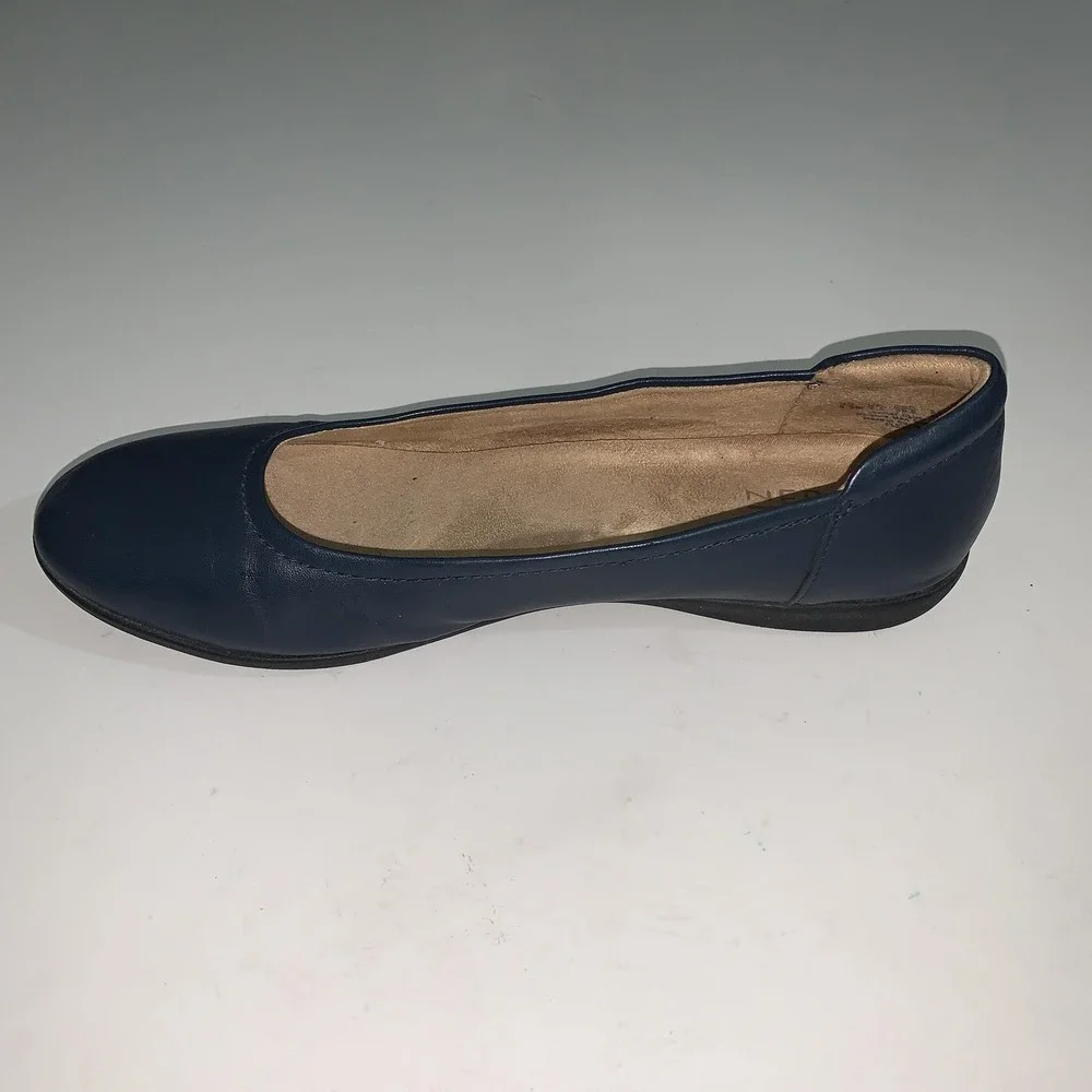 Naturalizer Ballet Flats Shoes Womens Size 9.5 Flexy Blue Leather Comfort Casual